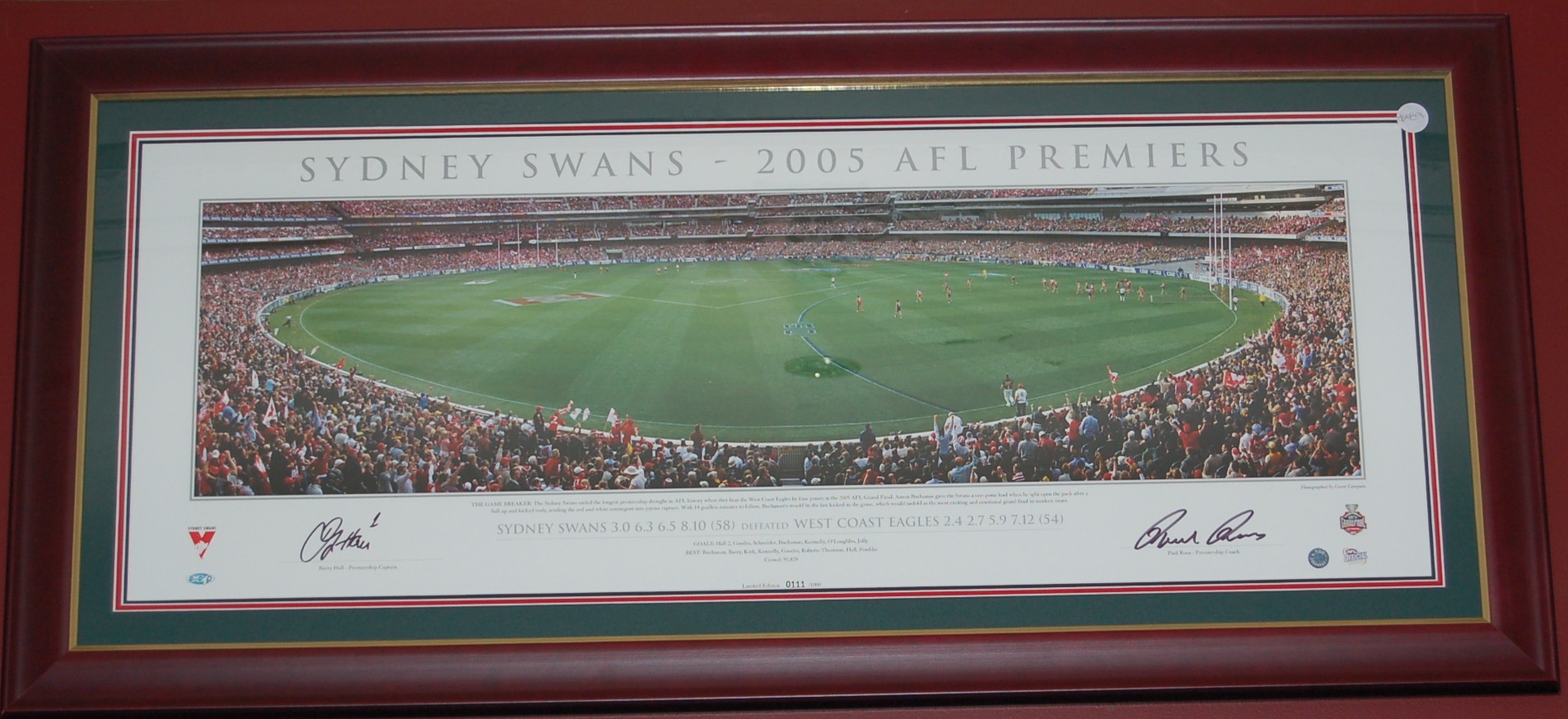 Wests Tigers 2005 NRL Grand Final panoramic - Pro Sports Memorabilia