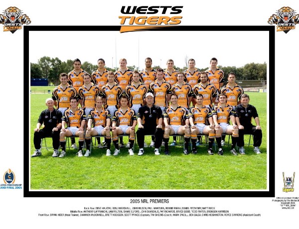 Wests Tigers 2005 Premiership team photo - Pro Sports Memorabilia