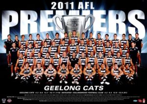 Geelong 2011 AFL Premiers team photo framed