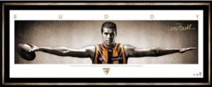 Lance Franklin Wings personally signed and framed lithograph