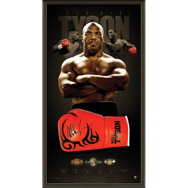 Mike Tyson signed and framed limited edition boxing glove